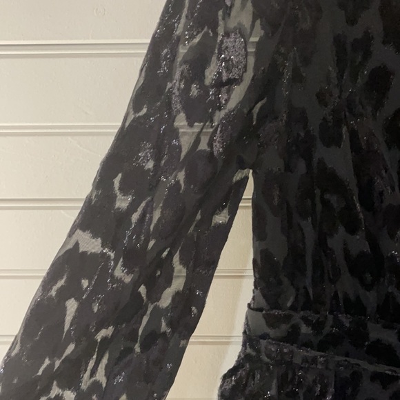 Velvet Burnout Ruffle Dress - Picture 5 of 7